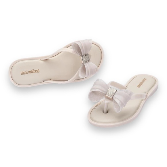 Mini Melissa girl flip flop color Beige Size 1 toddler new with box - Picture 8 of 10